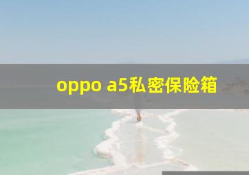 oppo a5私密保险箱